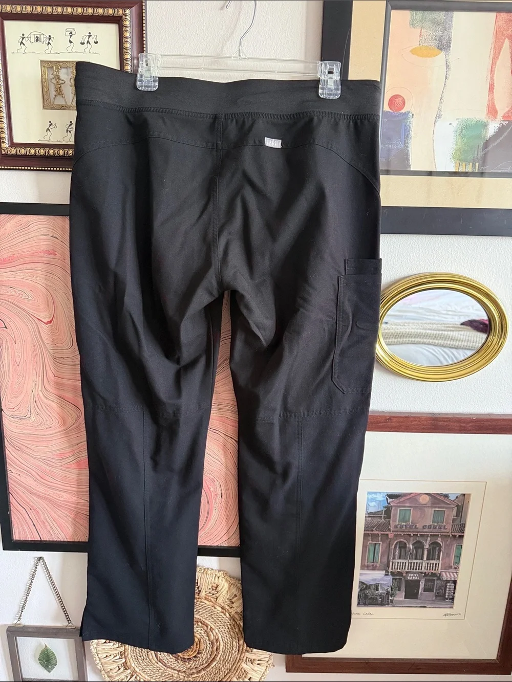 Figs Kade Straight Leg Scrub Pant Black Large